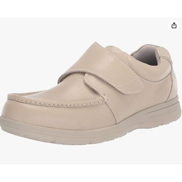 Nunn Bush 84814-106 Cream Bone Leather Cam Strap Hook Loop Slip On Loafer Sz 13W main image 4